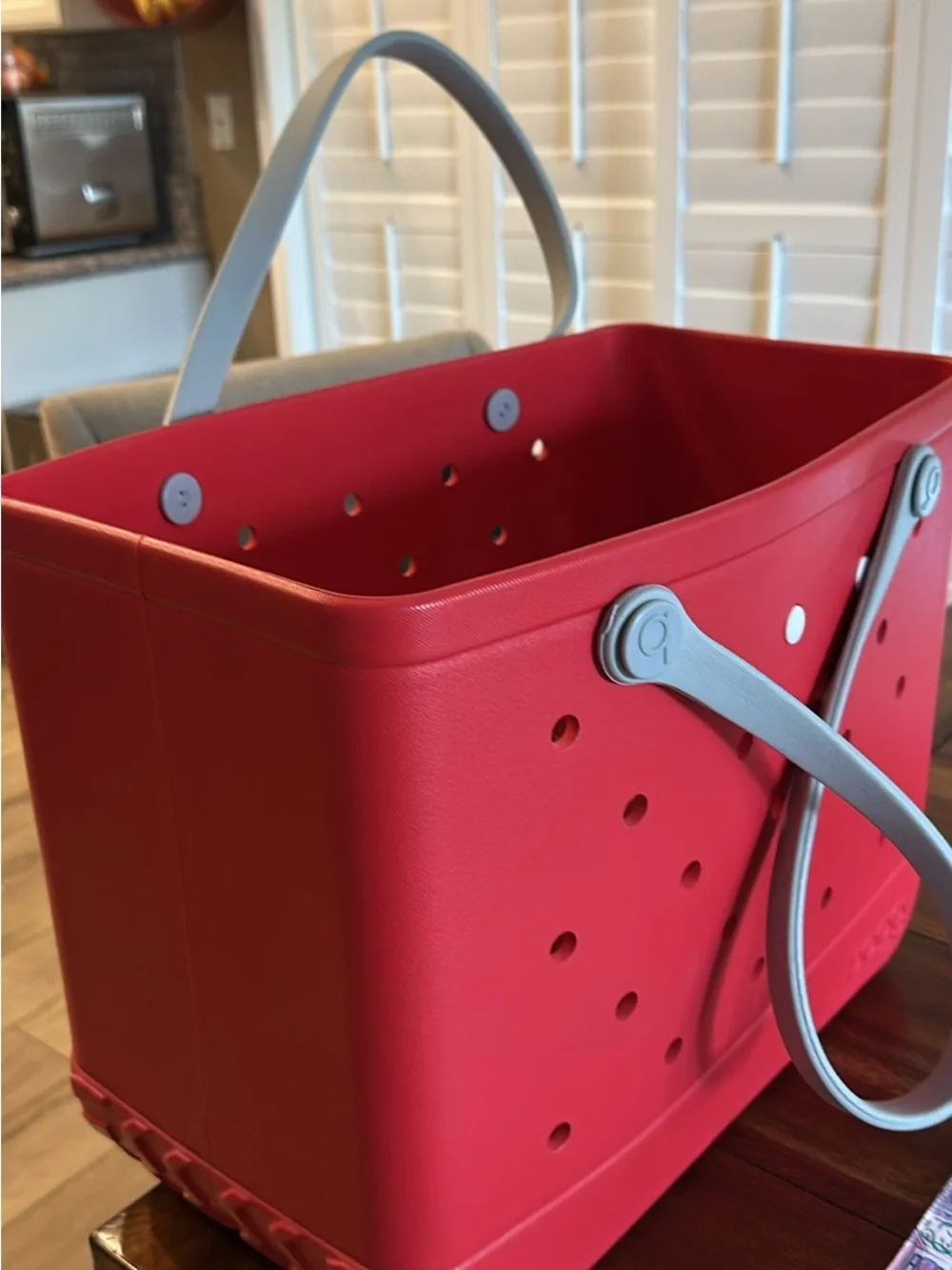 Target x Bogg Red Tote Bag with Gray Handles